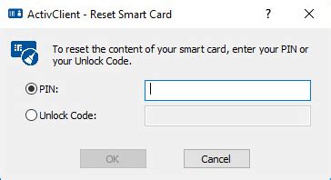 how to reset smart card pin|self service unlock smart card.